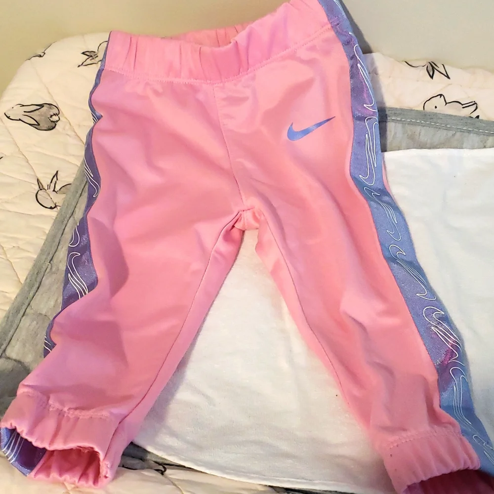 Nike 12m pink iridescent purple track joggers